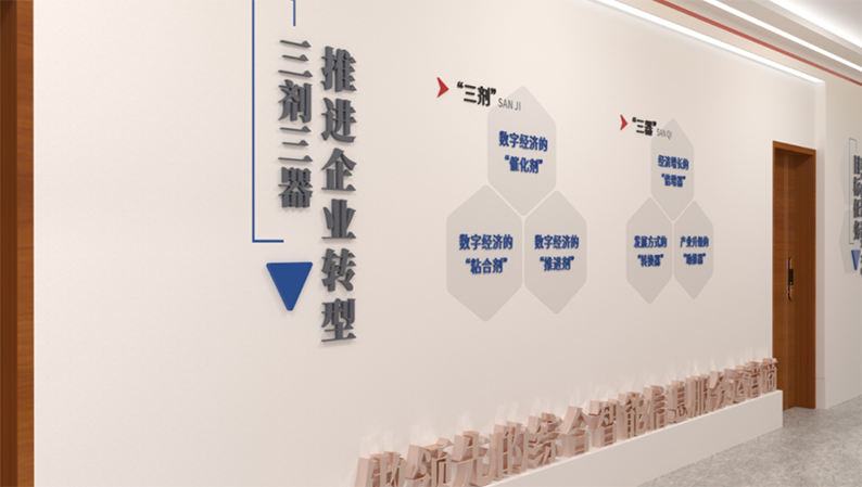 中国电信的企业文化墙设计案例